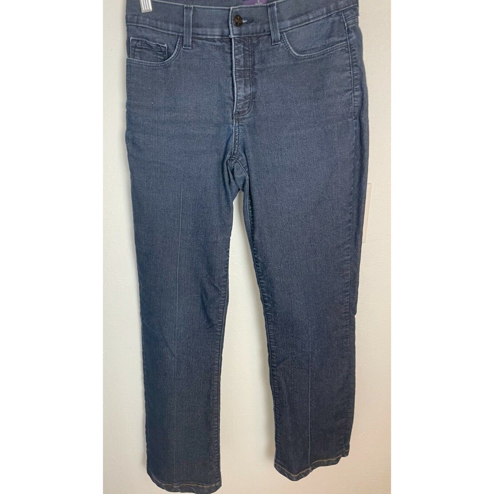 NYDJ Jeans Not Your Daughters Women's 4 Beaded Pockets Cotton Blend Blue